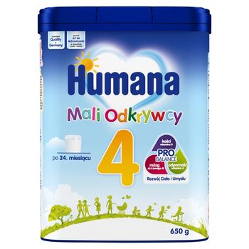 Humana 4 Mali Odkrywcy Napój mleczny w proszku po 24. miesiącu 650 g