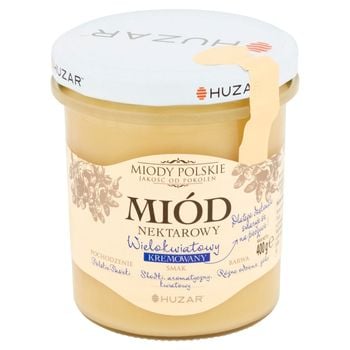 Huzar Miody polskie Miód nektarowy wielokwiatowy kremowany 400 g