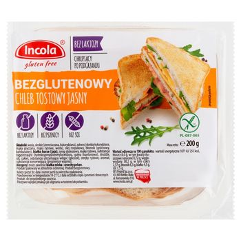 Incola Chleb tostowy jasny bezglutenowy 200 g