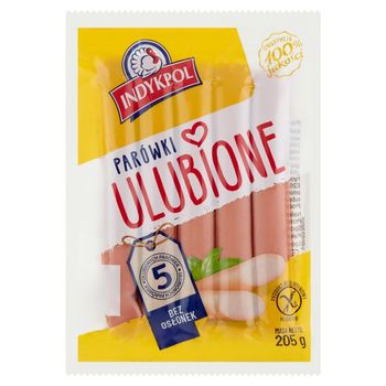 Indykpol Parówki Ulubione 205 g (5 sztuk)