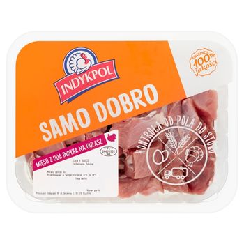 Indykpol Samo dobro Mięso z uda indyka na gulasz 400 g