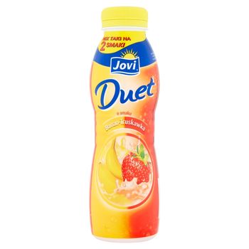 Jovi Duet Napój jogurtowy o smaku banan-truskawka 350 g