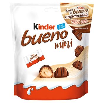Kinder Bueno Mini Wafel w mlecznej czekoladzie wypełniony mleczno-orzechowym nadzieniem 108 g