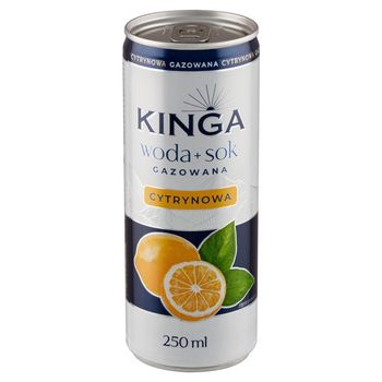 Kinga Napój woda + sok gazowana cytrynowa 250 ml