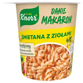 Knorr Danie makaron śmietana z ziołami 59 g