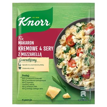 Knorr Fix makaron kremowe 4 sery z mozzarellą 45 g