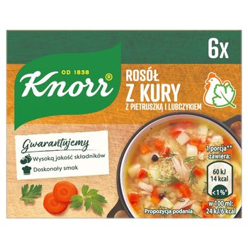Knorr Rosół z kury z pietruszką i lubczykiem 60 g (6 x 10 g)