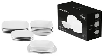 Komplet Obiadowy Moss Porcelanowy 18 elementów