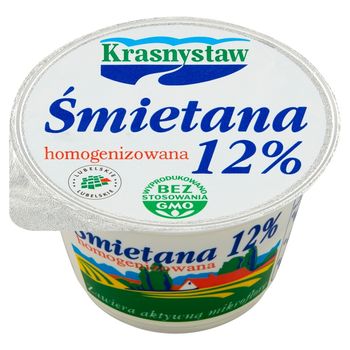 Krasnystaw Śmietana 12 % homogenizowana 150 g