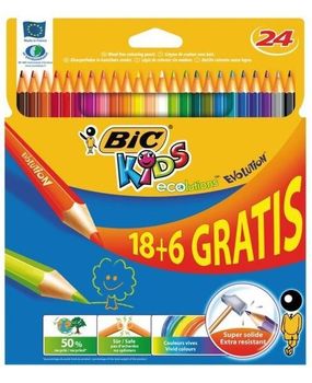 Kredki ołówkowe BIC Evolution 24 kolory 