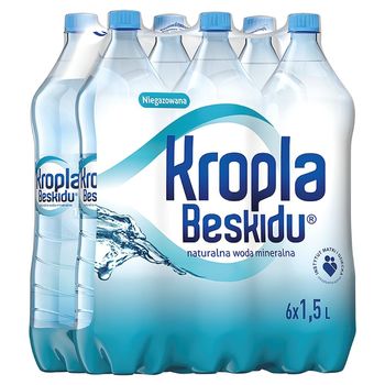 Kropla Beskidu Naturalna woda mineralna niegazowana 6 x 1,5 l