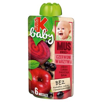 Kubuś Baby Mus po 6 miesiącu jabłko czarna porzeczka burak 100 g