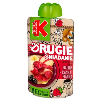 Kubuś Drugie śniadanie Mus jabłko banan aronia malina + kasza manna 100 g