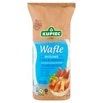 Kupiec Wafle ryżowe z solą morską 120 g (12 sztuk)