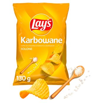 Lay's Chipsy ziemniaczane karbowane solone 130 g