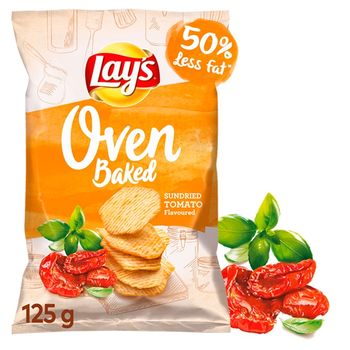 Lay's Oven Baked Pieczone formowane chipsy ziemniaczane o smaku suszonych w słońcu pomidorów 125 g