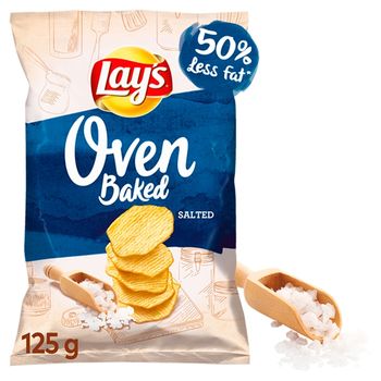 Lay's Oven Baked Pieczone formowane chipsy ziemniaczane solone 125 g