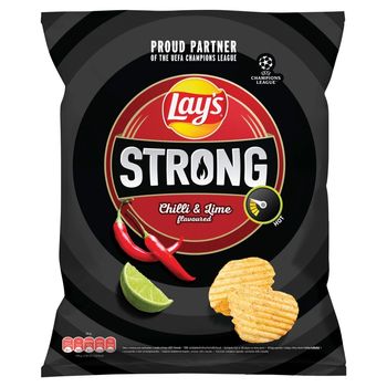 Lay's Strong Chipsy ziemniaczane karbowane o smaku ostrego chilli i limonki 265 g