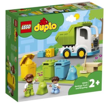 LEGO DUPLO Town Śmieciarka i kolorowe kosze do sortowania śmieci 10945
