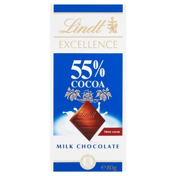 Lindt Excellence 55 % Cocoa Czekolada mleczna 80 g