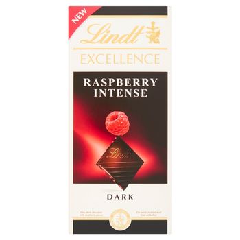 Lindt Excellence Raspberry Intense Czekolada ciemna z kawałkami malin 100 g