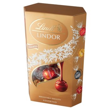 Lindt Lindor Praliny z czekolady mlecznej z kawałkami orzechów laskowych 337 g