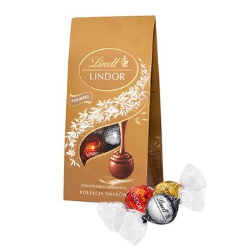 Lindt Lindor Praliny z czekolady mlecznej białej i gorzkiej 100 g