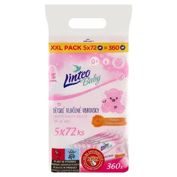 Linteo Baby Marigold Chusteczki nawilżane dla dzieci 5 x 72 sztuki