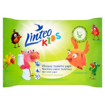 Linteo Kids Nawilżany papier toaletowy 50 sztuk