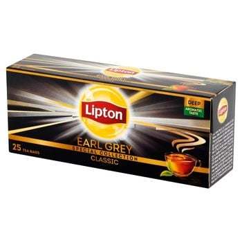 Lipton Earl Grey Classic Herbata czarna 37,5 g (25 torebek)