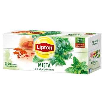 Lipton Herbatka ziołowa mięta z eukaliptusem 26 g (20 torebek)