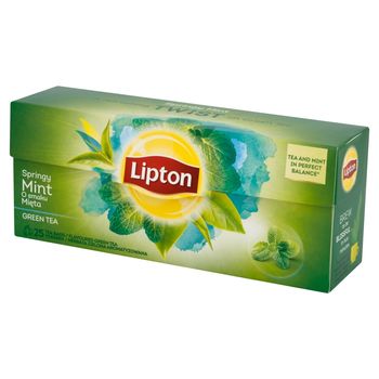 Lipton o smaku Mięta Herbata zielona aromatyzowana 32,5 g (25 torebek)