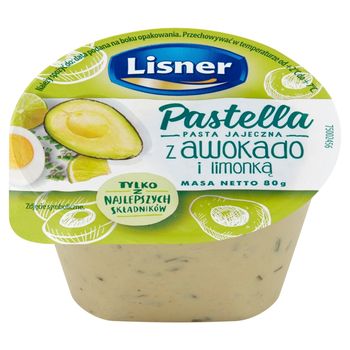 Lisner Pastella Pasta jajeczna z awokado i limonką 80 g