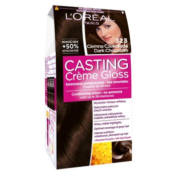 L'Oreal Paris Casting Creme Gloss Farba do włosów 323 ciemna czekolada
