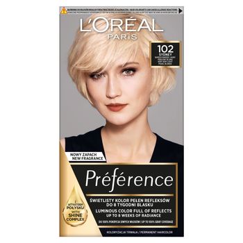 L'Oréal Paris Préférence Farba do włosów bardzo bardzo jasny perłowy blond 102 Sydney