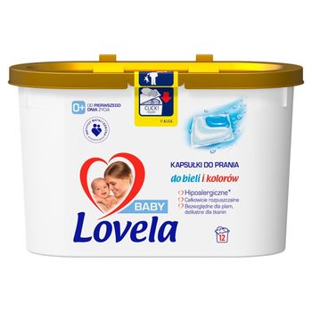 Lovela Baby Hipoalergiczne kapsułki do prania do bieli i kolorów 260,4 g (12 x 21,7 g)