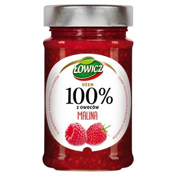Łowicz Dżem 100% z owoców malina 220 g