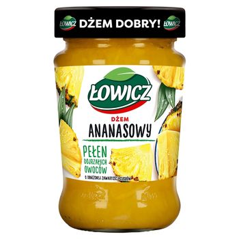 Łowicz Dżem ananasowy o obniżonej zawartości cukrów 280 g
