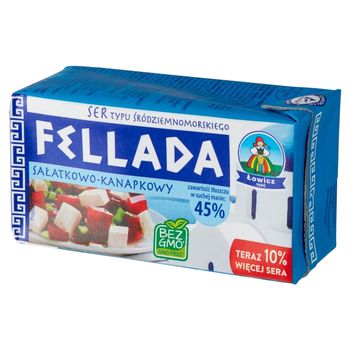 Łowicz Fellada Ser sałatkowo-kanapkowy typu śródziemnomorskiego 45% 220 g