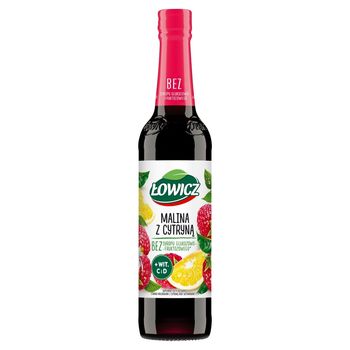 Łowicz Suplement diety w syropie o smaku malinowym z cytryną 400 ml