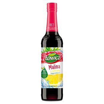 Łowicz Syrop o smaku malinowym z cytryną 400 ml