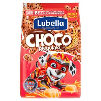 Lubella Choco piegołaki Zbożowe chrupki w kształcie ciasteczek o smaku czekoladowym 500 g