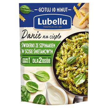 Lubella Danie na ciepło Świderki ze szpinakiem w sosie śmietanowym 190 g
