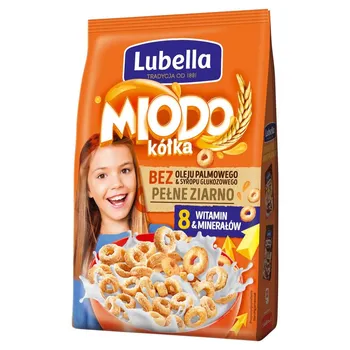 Lubella Miodo kółka Zbożowe kółka z miodem 500 g
