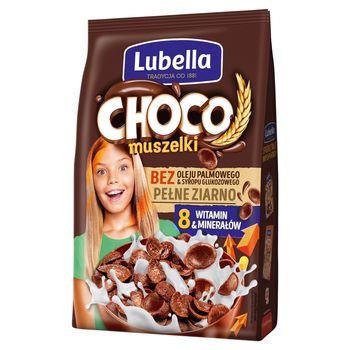 Lubella Choco muszelki Zbożowe muszelki o smaku czekoladowym 500 g