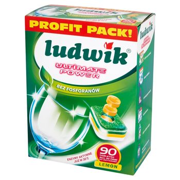 Ludwik Ultimate Power All in one Lemon Tabletki do zmywarek 1,62 kg (90 sztuk)