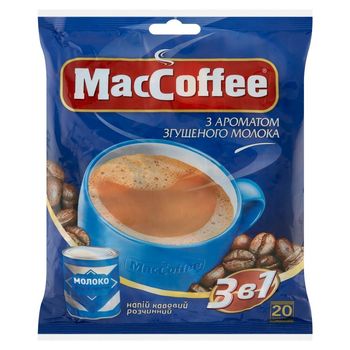 MacCoffee Rozpuszczalny napój kawowy 3 w 1 o smaku mleka skondensowanego 360 g