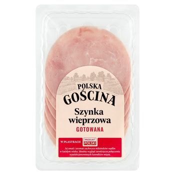  Polska gościna Szynka wieprzowa gotowana w plastrach 100 g