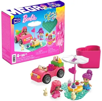 MEGA Barbie Color Reveal Kabriolecik – Wesoła wycieczka Zestaw klocków HKF90