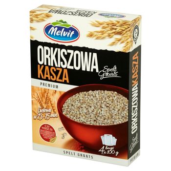 Melvit Premium Kasza orkiszowa 400 g (4 torebki)